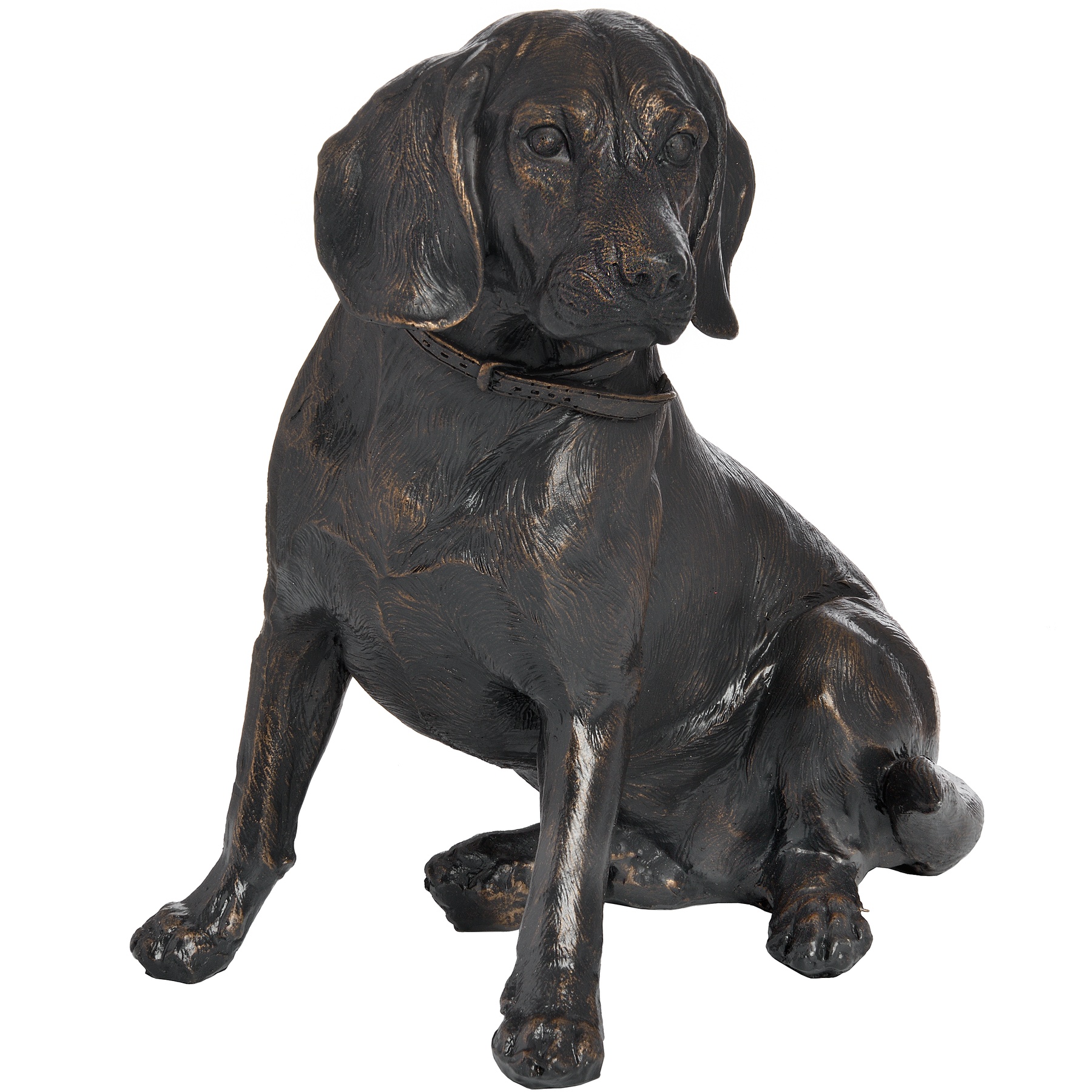 Sitting Spaniel In Antique Bronze