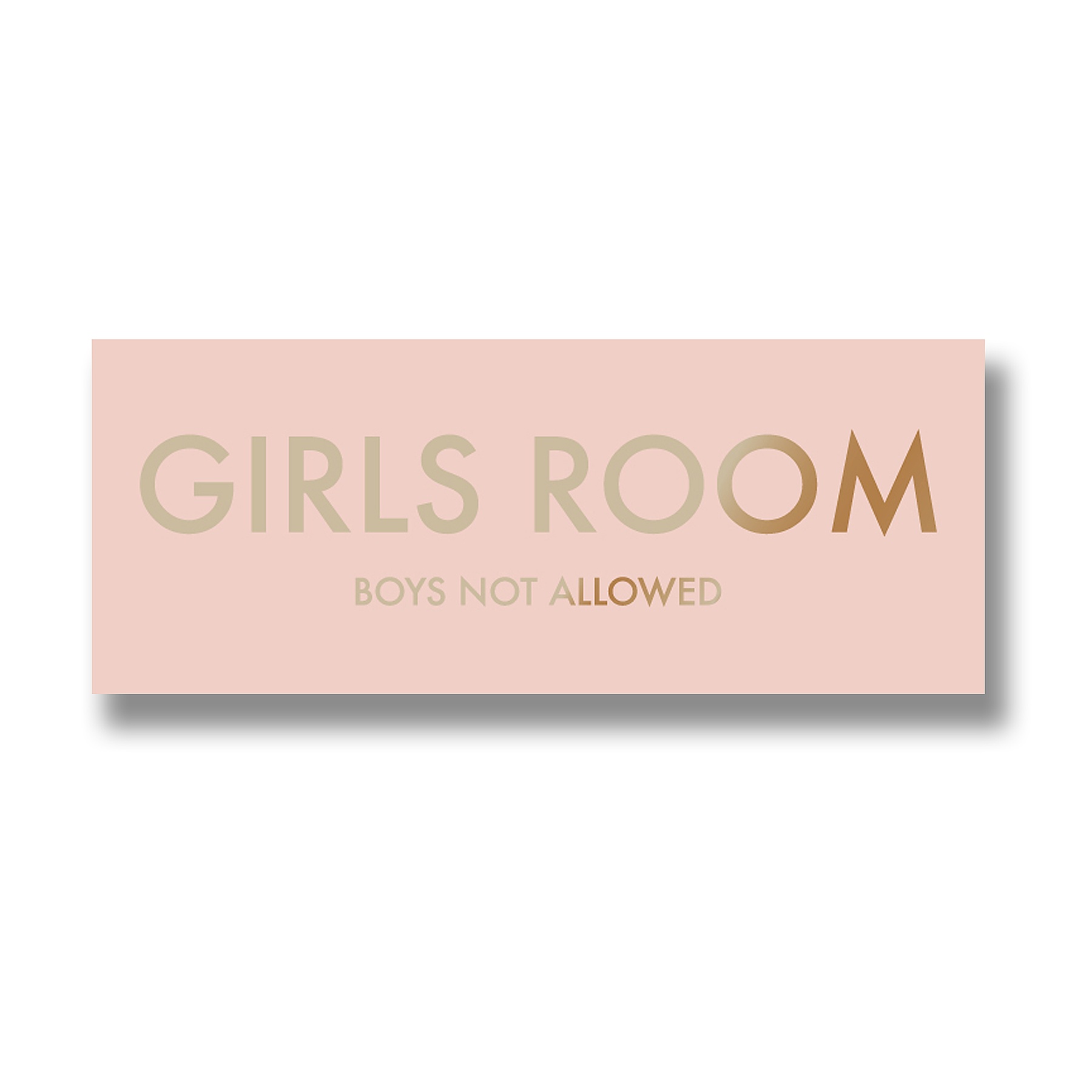 Girls Room Metallic Detail Plaque