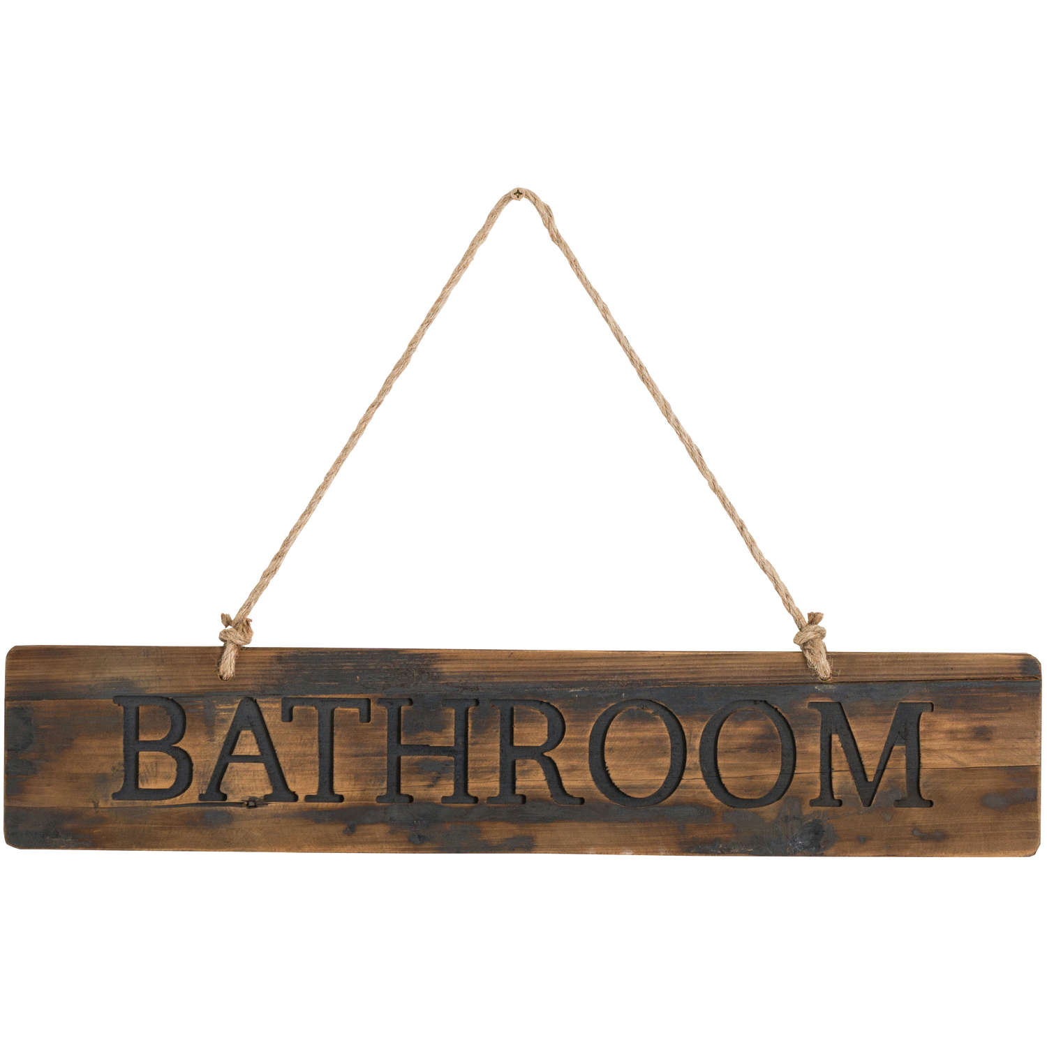 Bathroom Rustic Wooden Message Plaque