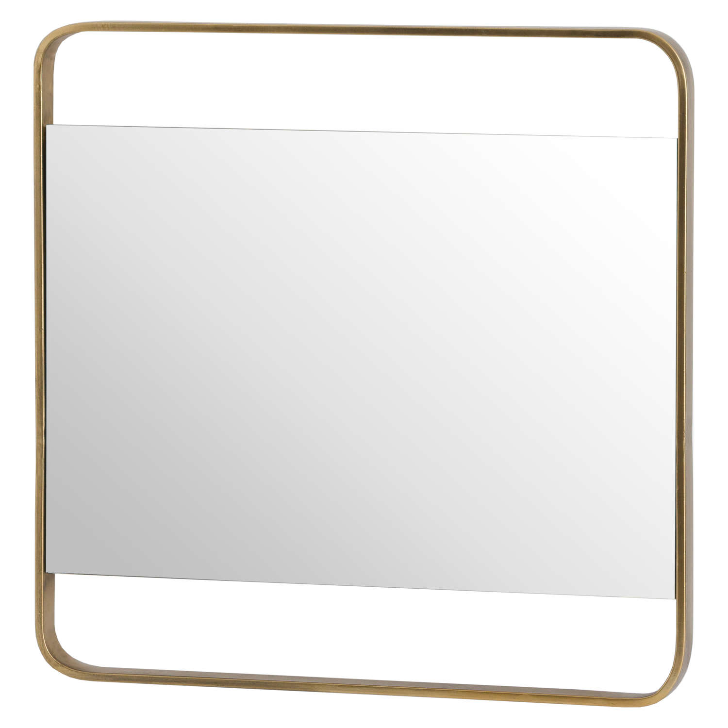 Retro Square Framed Bronze Mirror