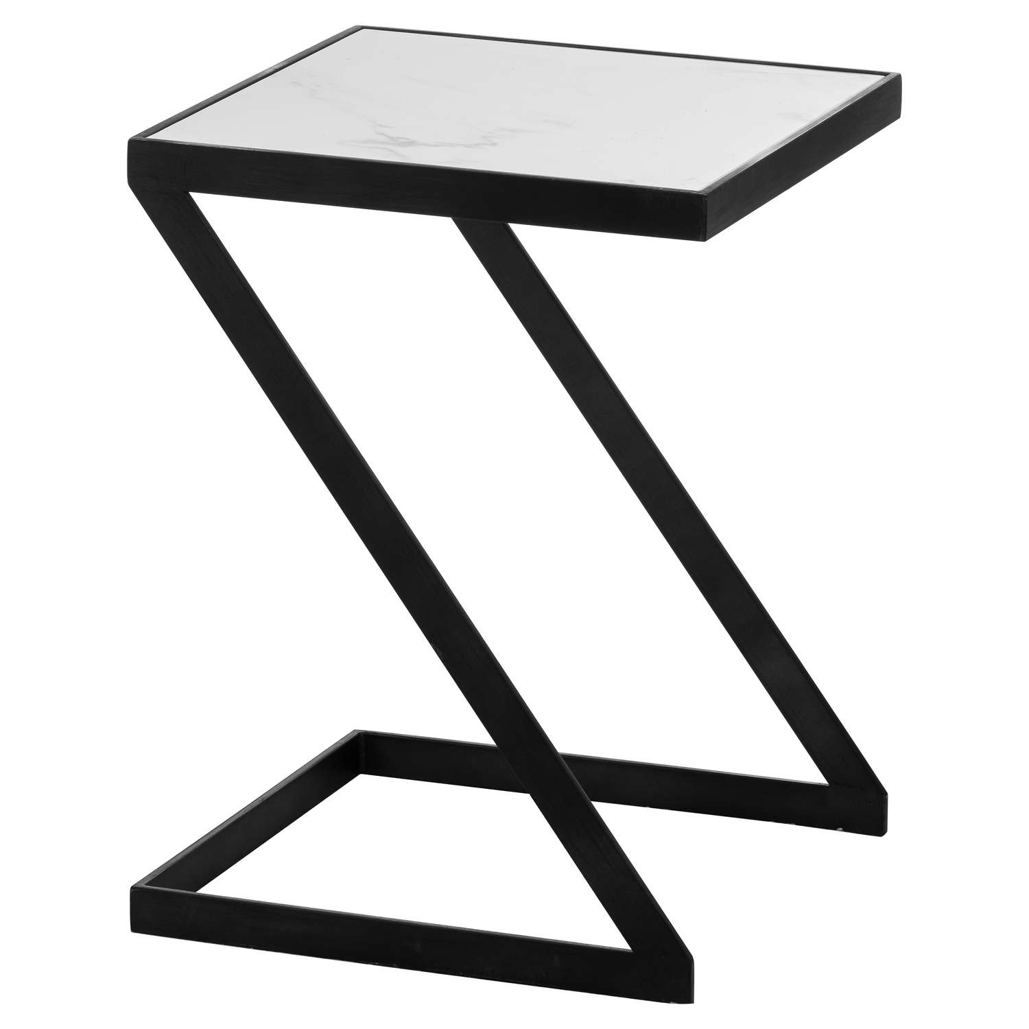 Grey And Marble Z Tray Table