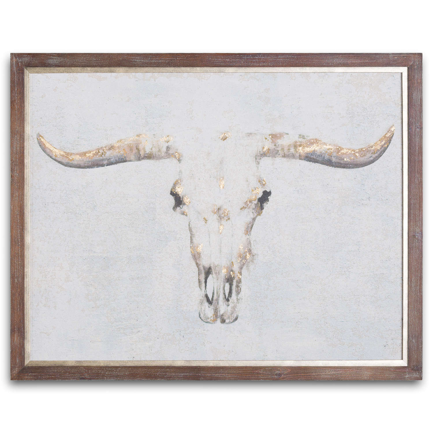 Bull On Cement Board With Frame