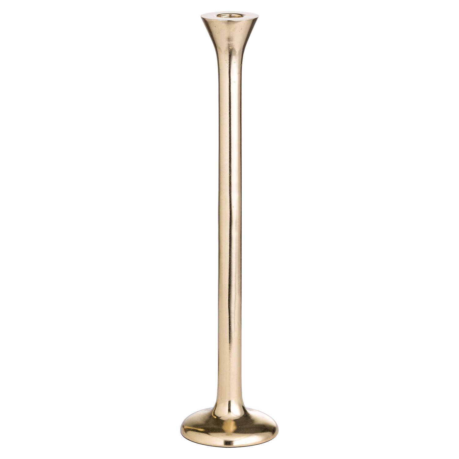 Sleek Brass Simple Design Candle Holder