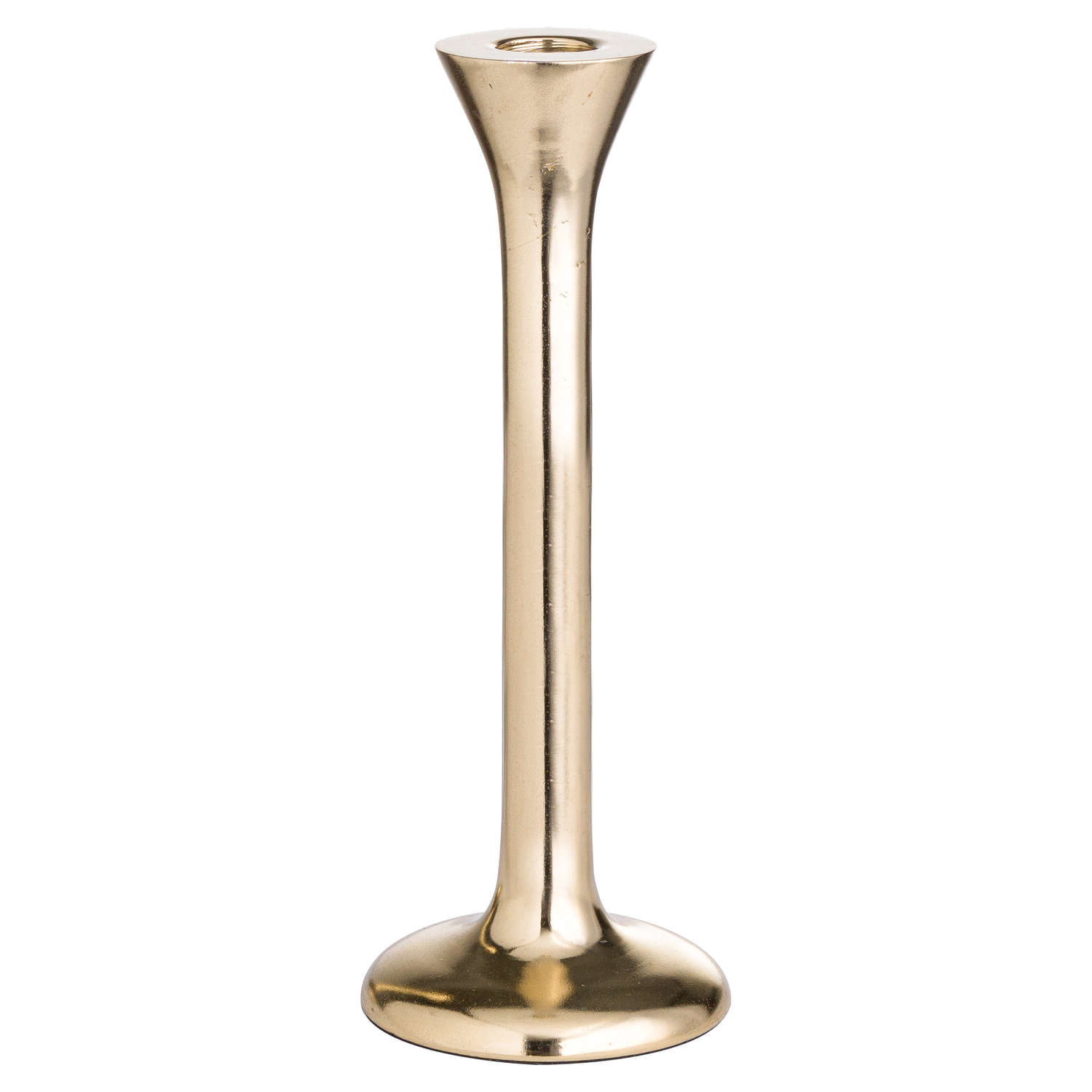 Sleek Brass Simple Design Short Candle Holder