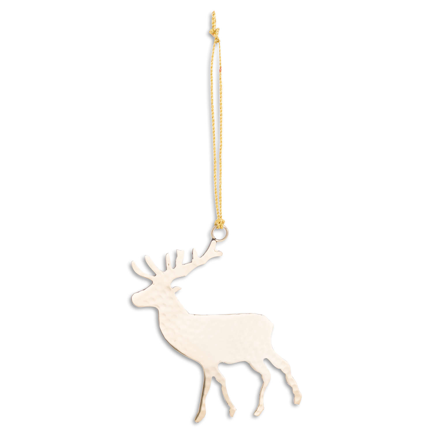 Brass Hanging Stag Decorations x6