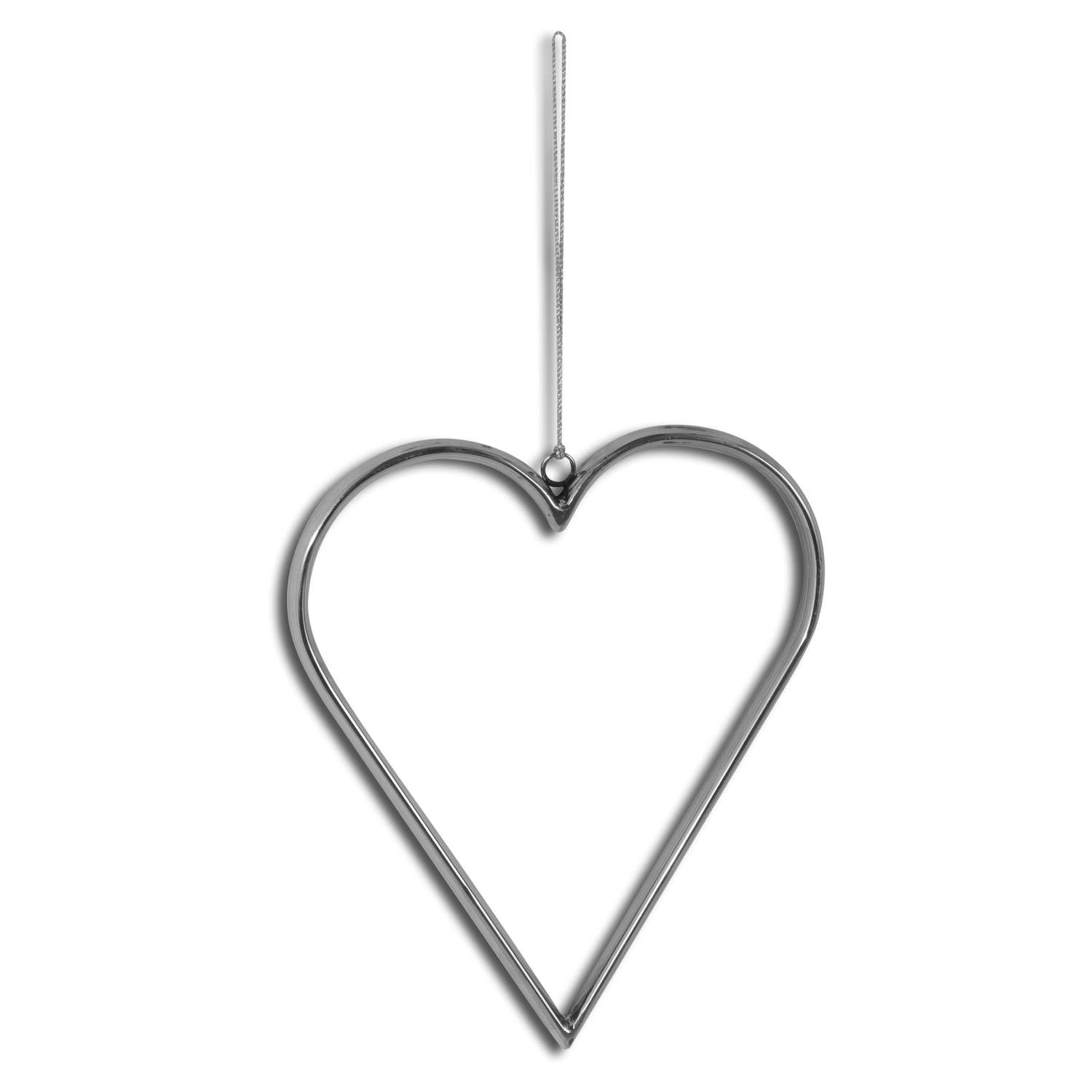 Large Silver Hanging Heart