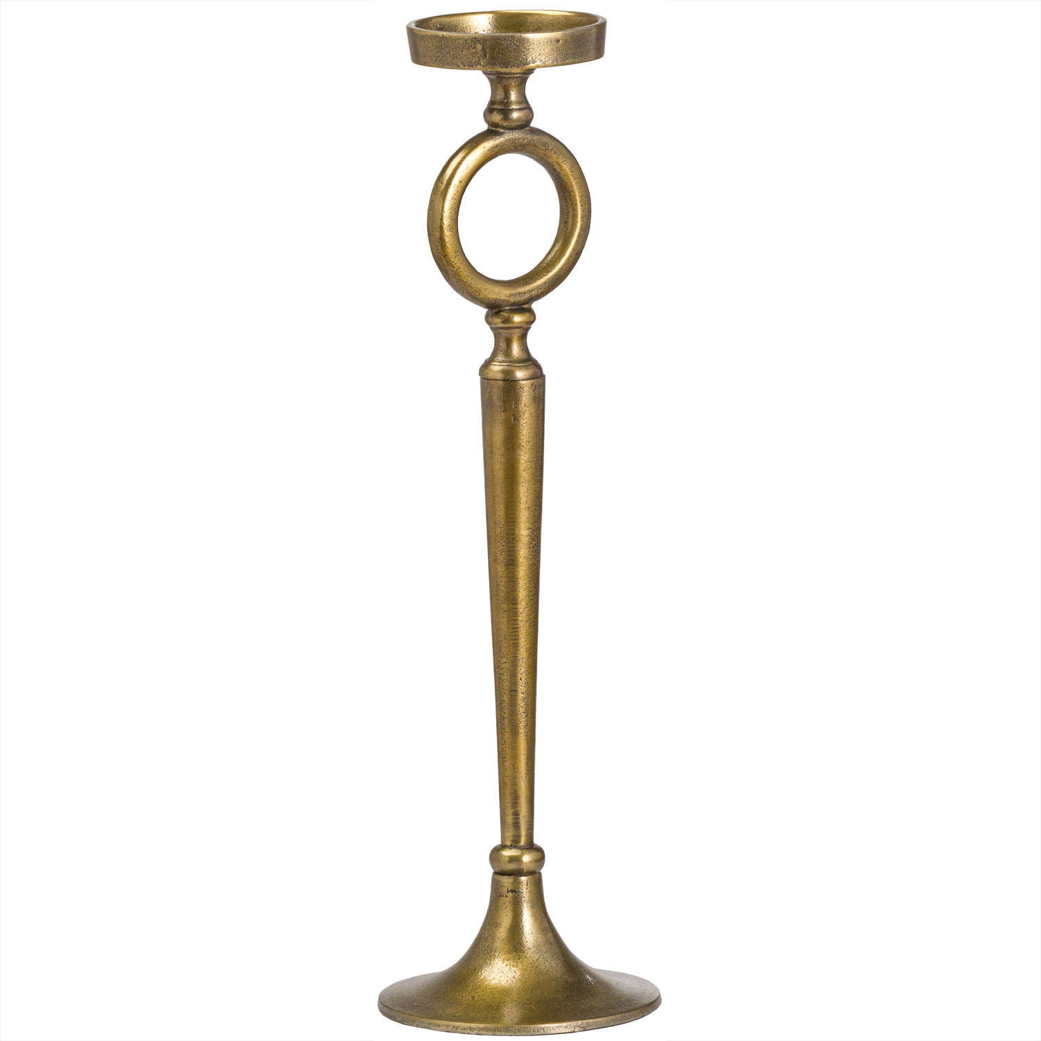 Ohlson Antique Brass Cast Small Décor Candle Stand