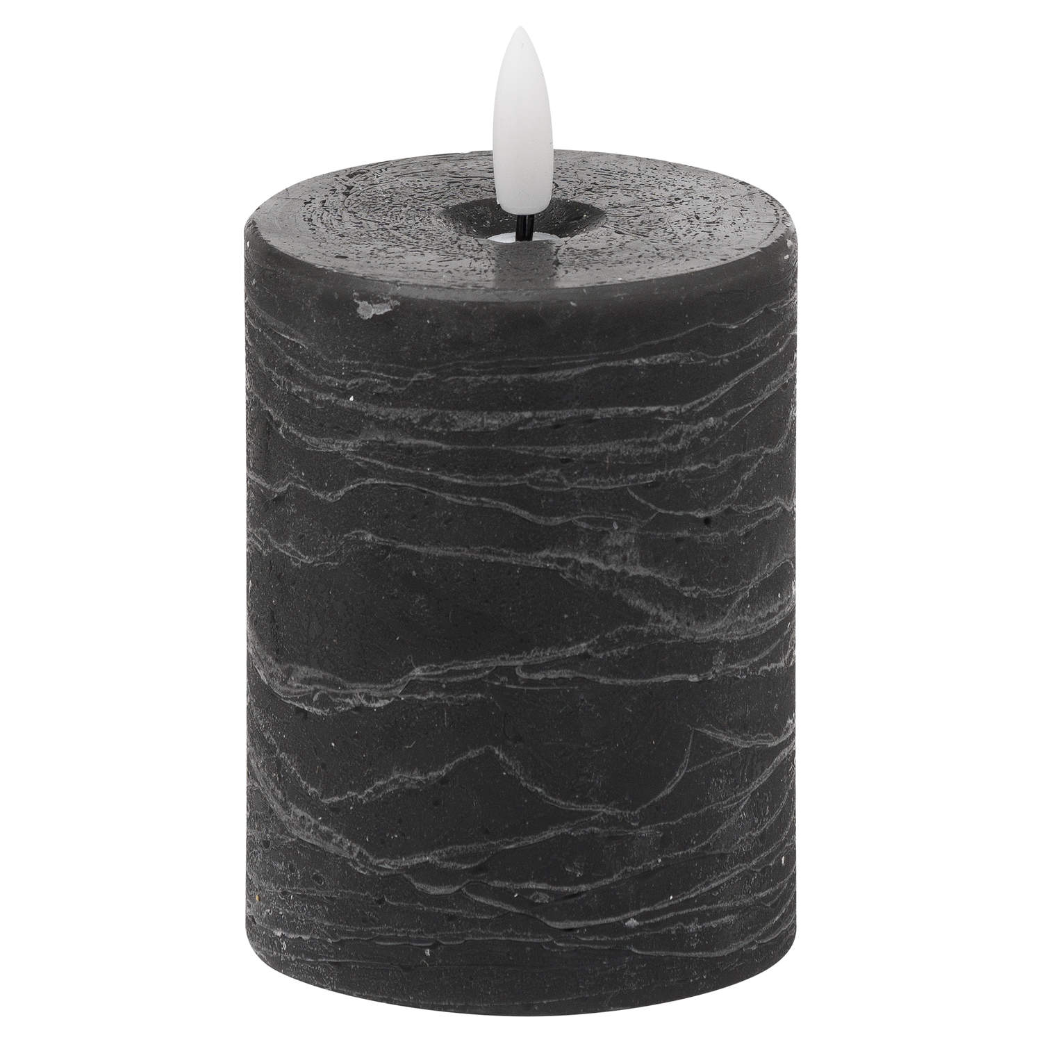 Luxe Collection Natural Glow 3×4 Grey LED Candle