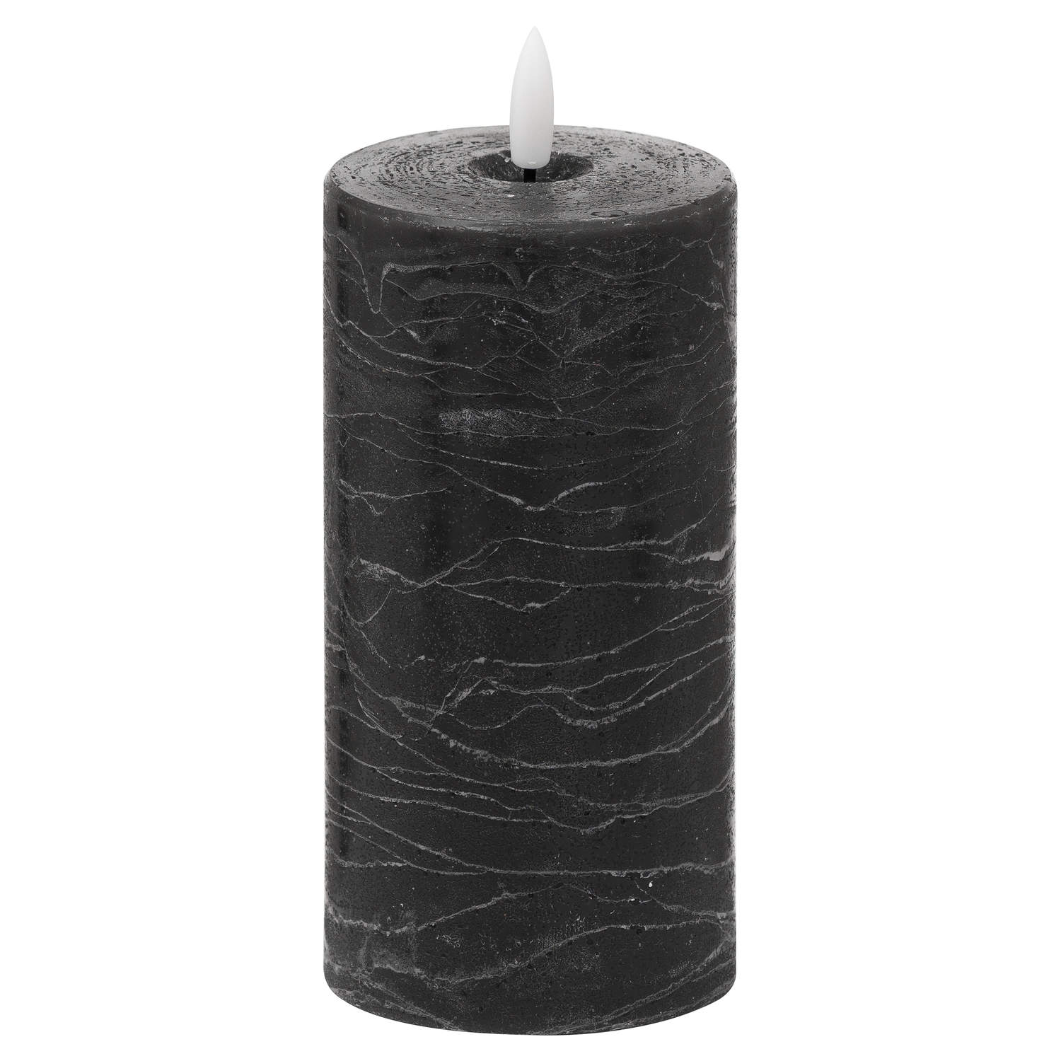 Luxe Collection Natural Glow 3×6 Grey LED Candle