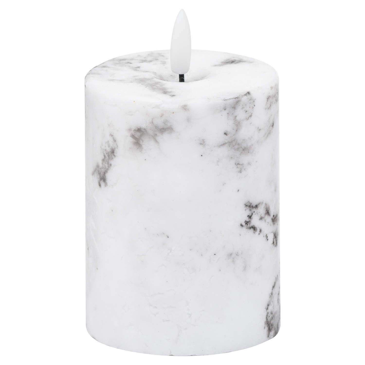 Luxe Collection Natural Glow 3×4 Marble Effect LED Candle