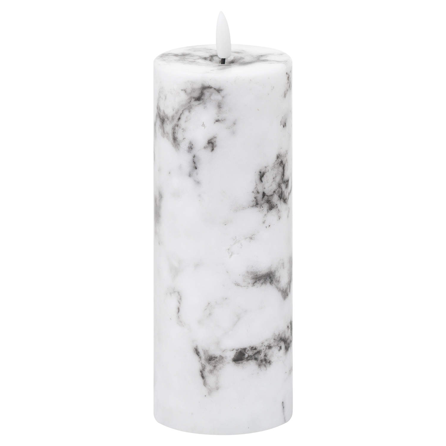 Luxe Collection Natural Glow 3×8 Marble Effect LED Candle