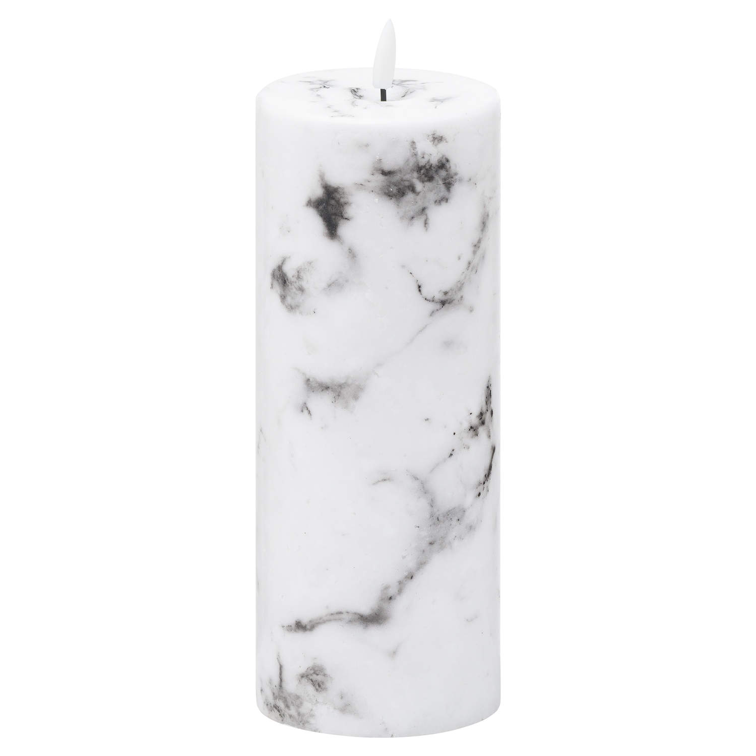 Luxe Collection Natural Glow 3.5×9 Marble Effect LED Candle