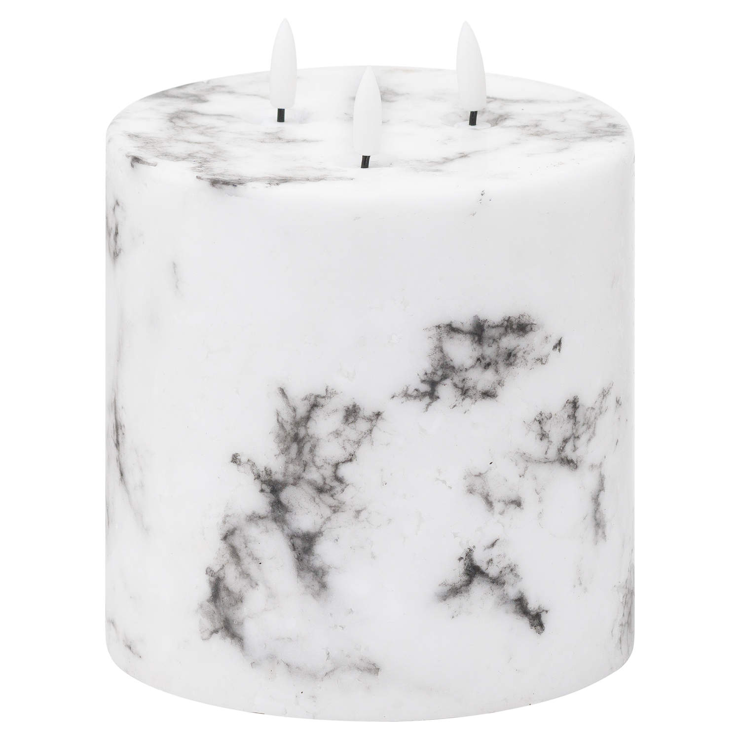 Luxe Collection Natural Glow 6×6 Marble Effect LED Candle