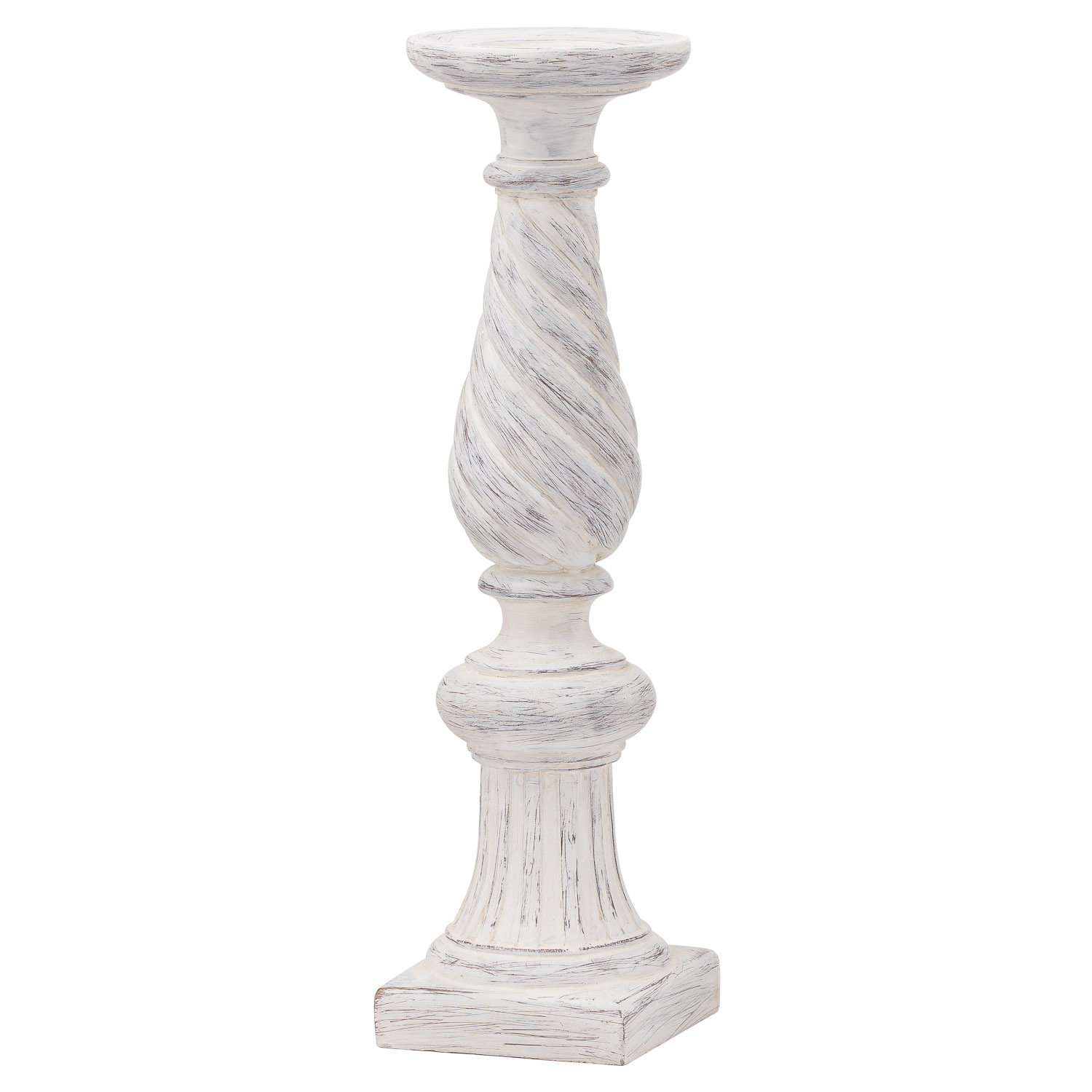 Antique White Twisted Candle Column