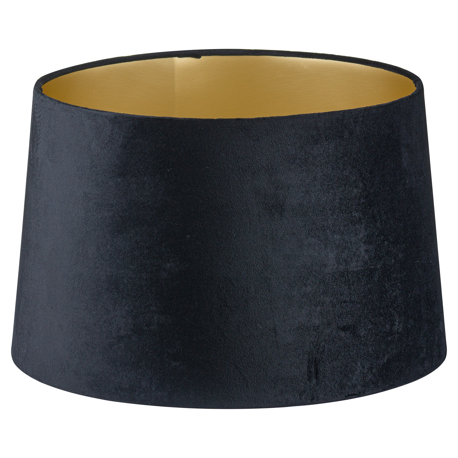 Black Velvet Lamp And Ceiling Shade With Gold Lining