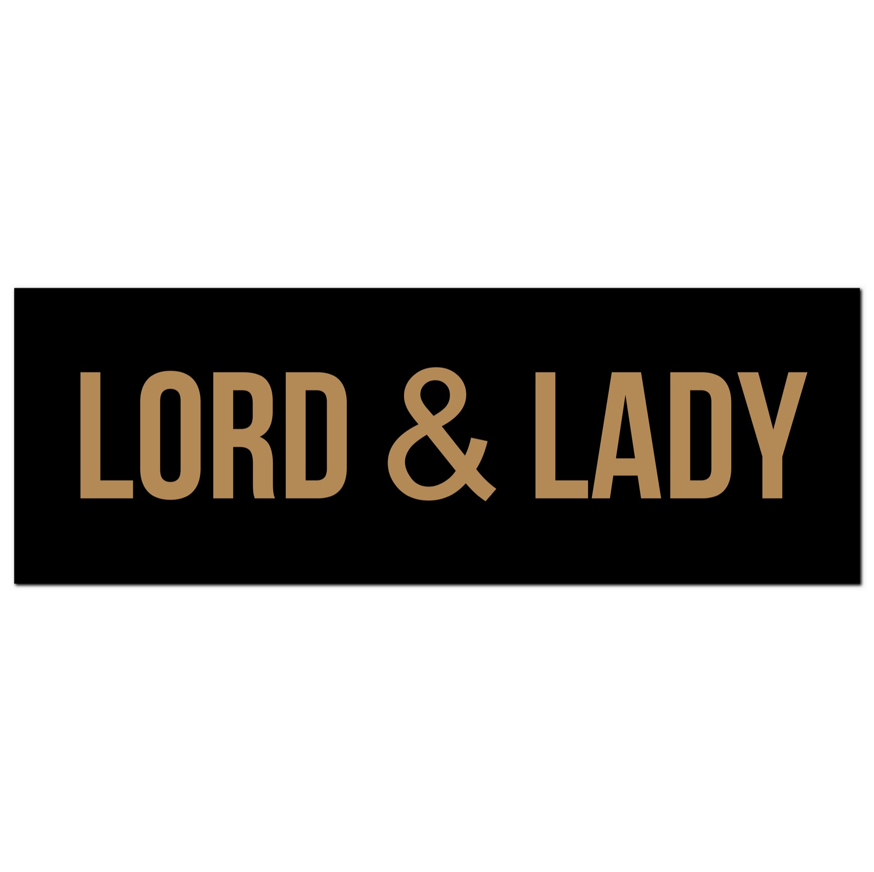 Lord & Lady Gold Foil Plaque