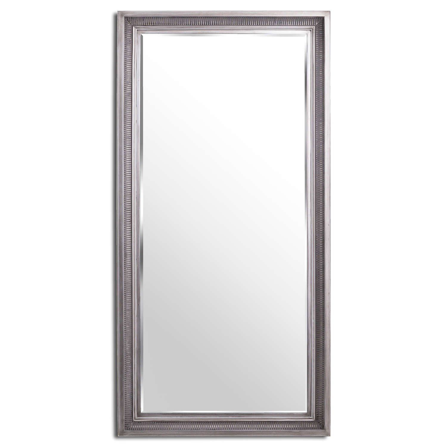 Oscar Slimline Antique Silver Full Length Mirror