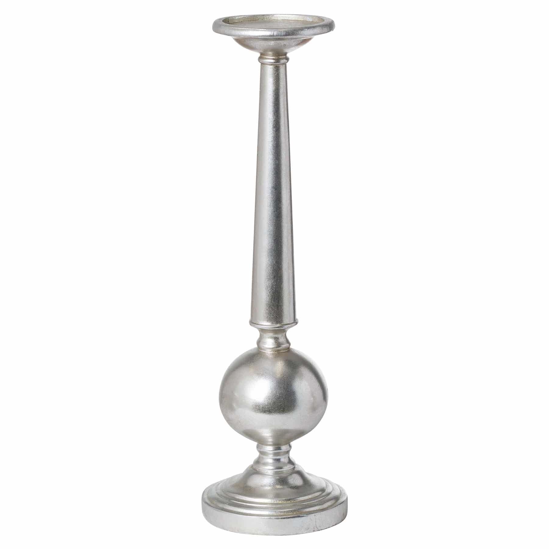 Antique Silver Small Column Candle Stand