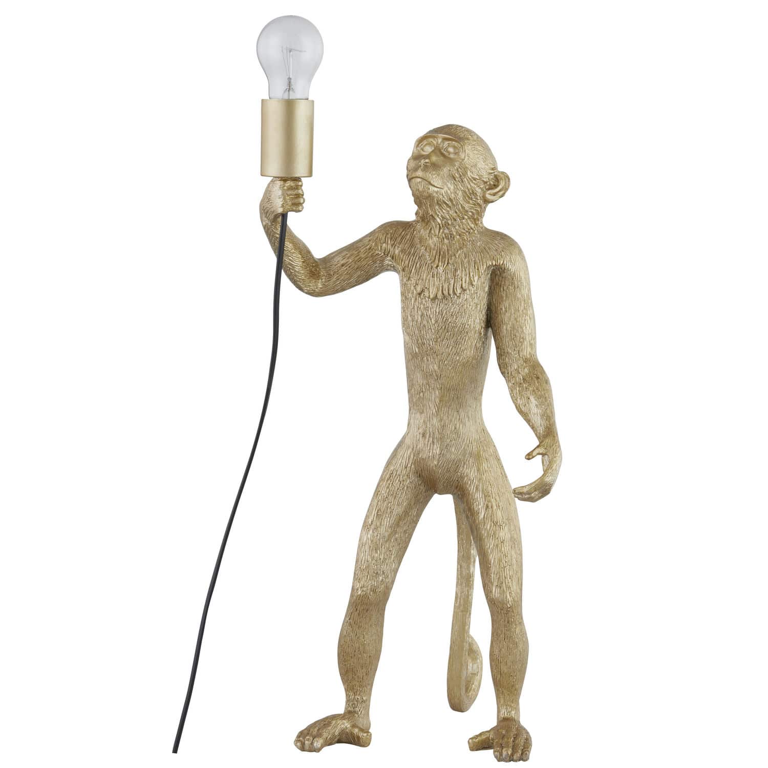 Chip The Monkey Standing Gold Table Lamp