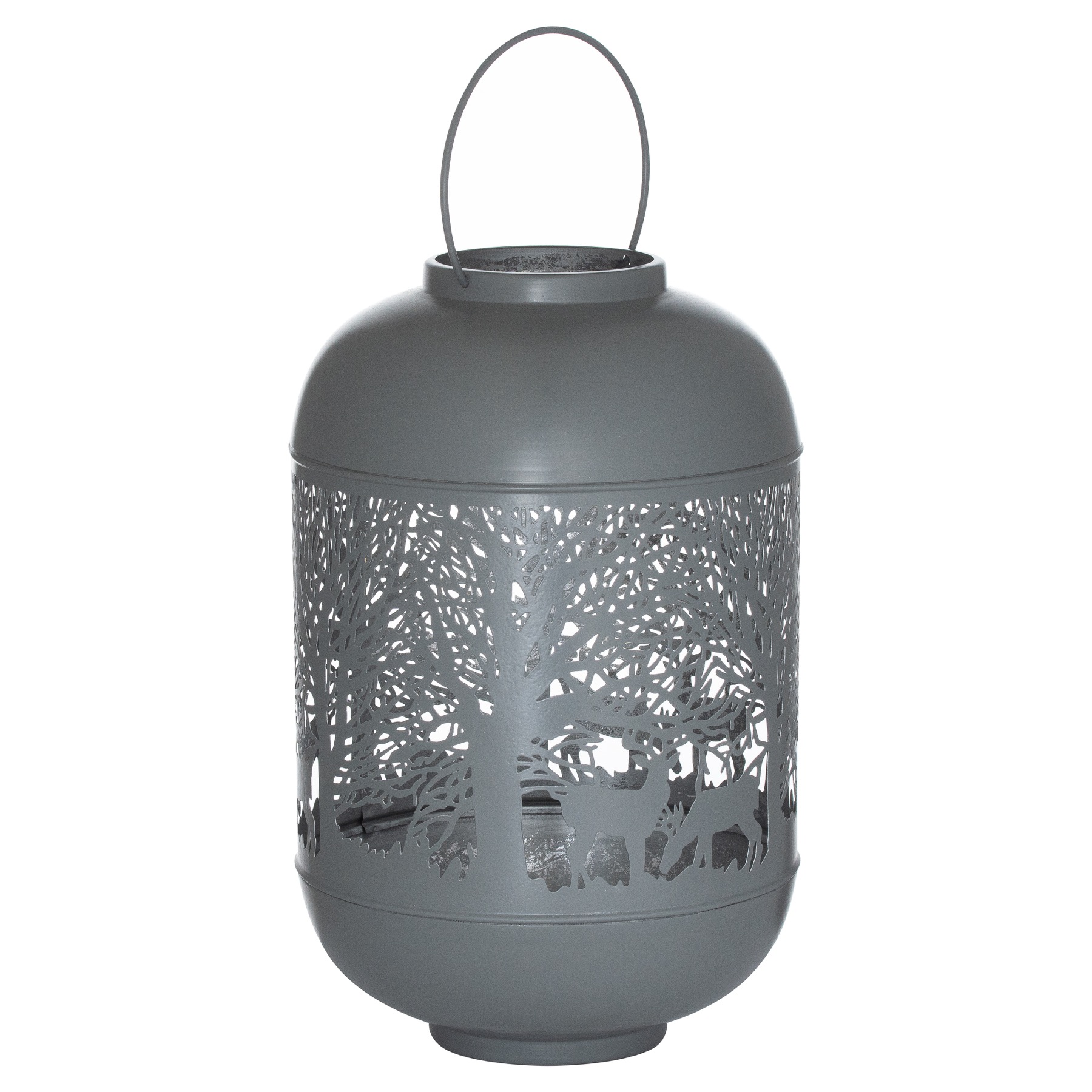 Large Silver And Grey Glowray Dome Forest Lantern