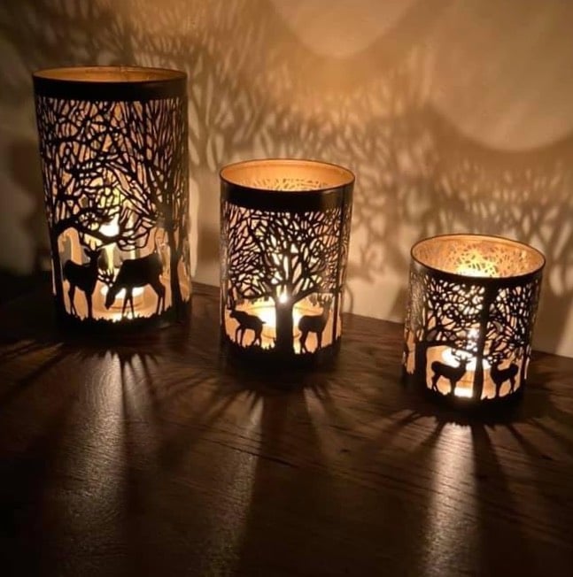 Trio of Glowray Stag Lanterns
