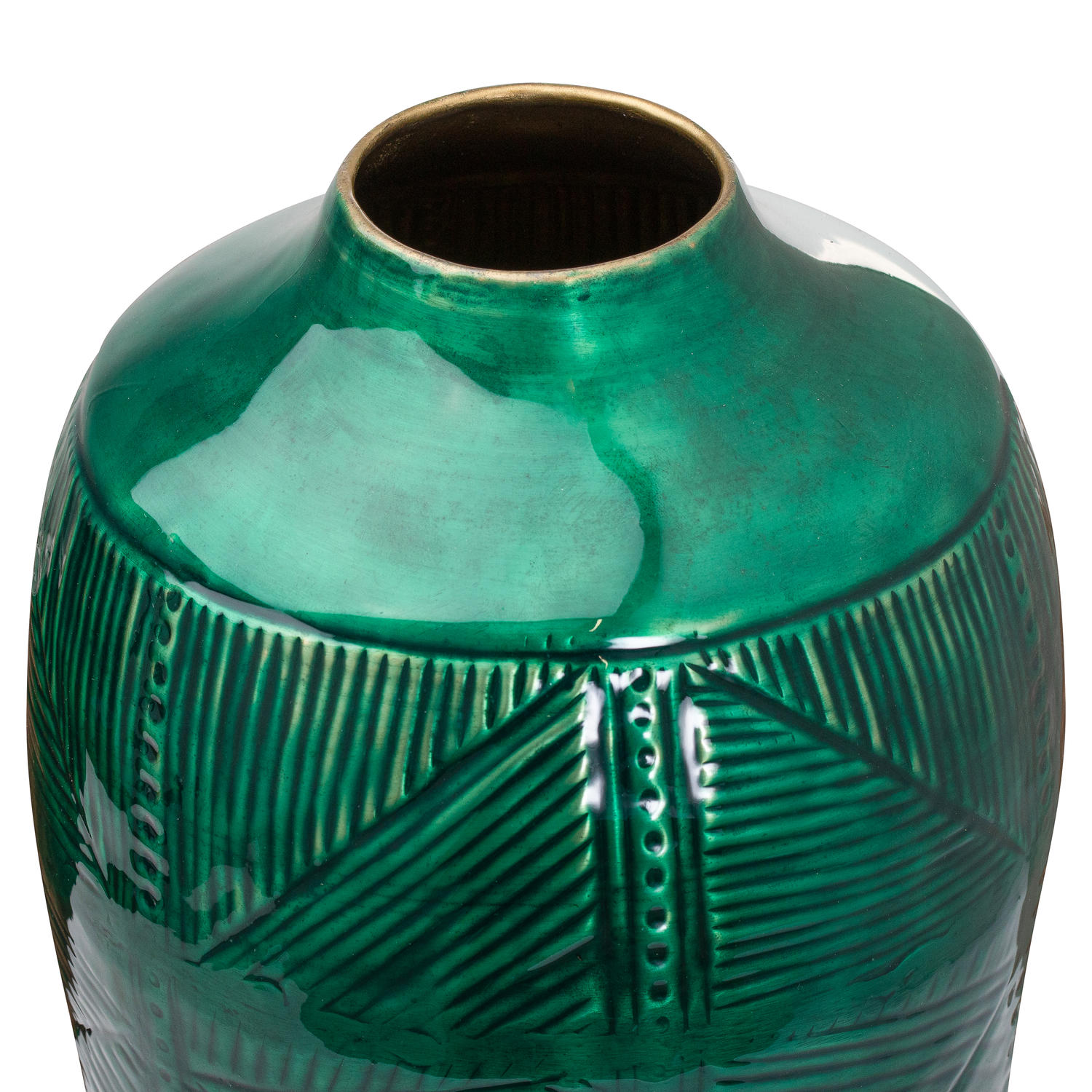 aztec-collection-brass-embossed-ceramic-dipped-urn-vase_21086-a fabric from JLP