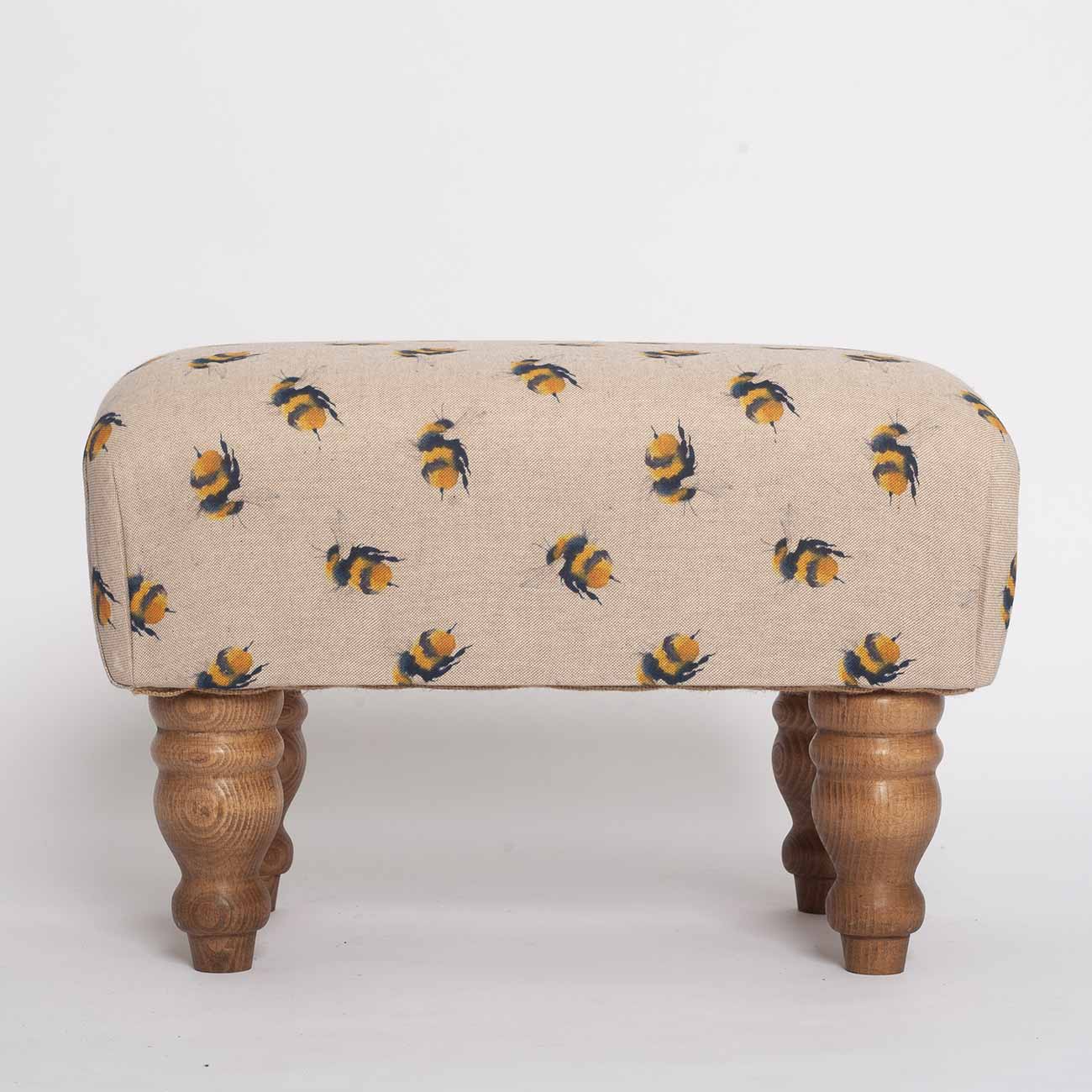 bee-print-footstool3 fabric from JLP