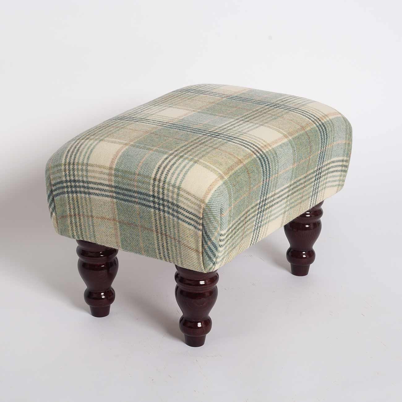 green-stripes-footstool3 fabric from JLP