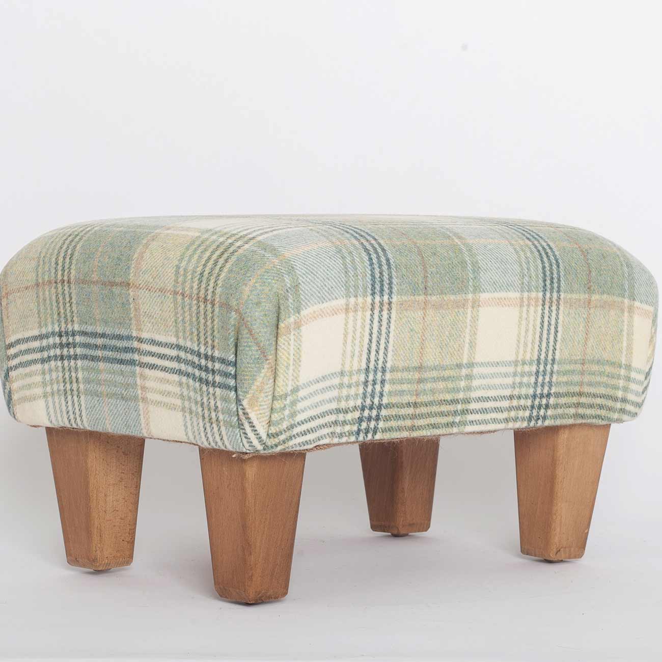 green-stripes-footstool5 fabric from JLP