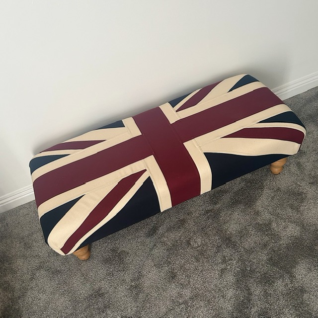 Union jack footstool pouffe hotsell