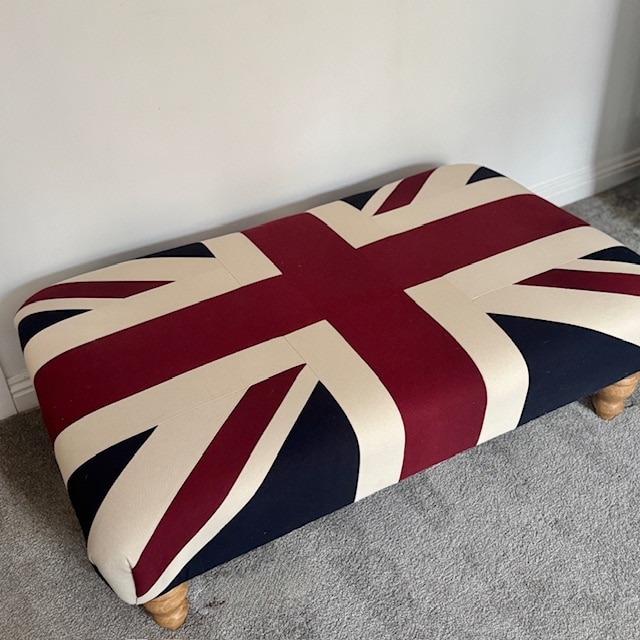 Extra Large Union Jack Footstool photo
