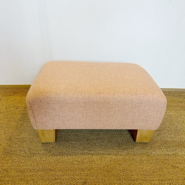 Pink Pastel Footstool With Chunky Legs