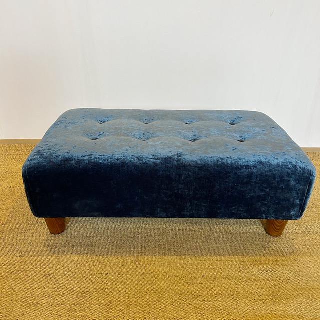 Luxury Blue Velvet With Buttons