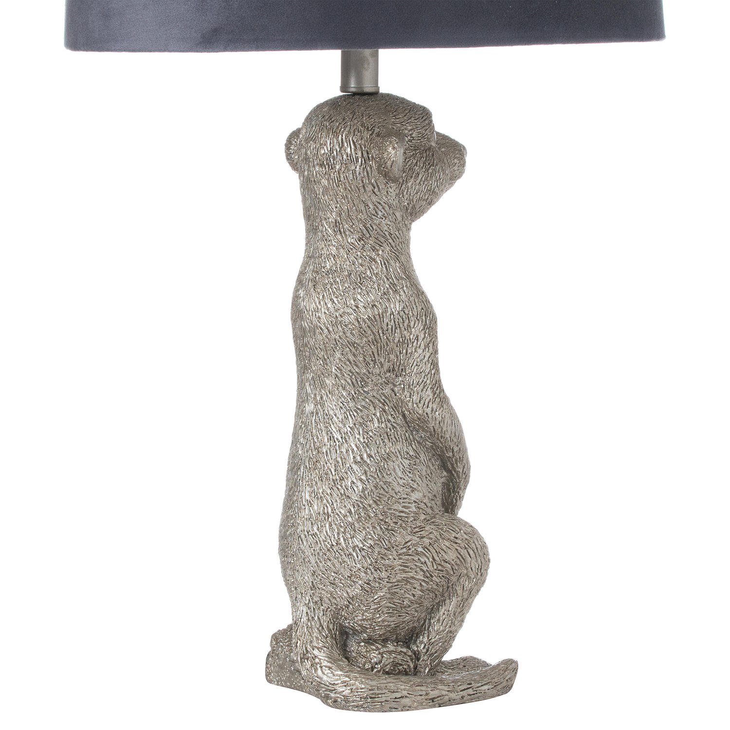 morris-the-meerkat-silver-table-lamp-with-grey-velvet-shade_21671-a fabric from JLP