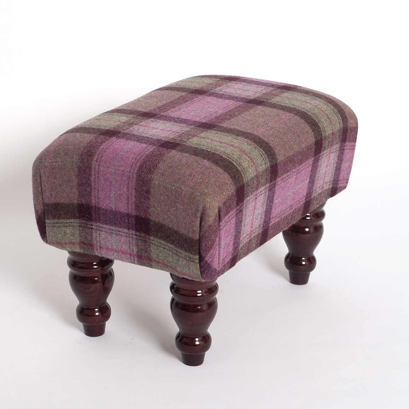 pink-tartan-footstool3 fabric from JLP