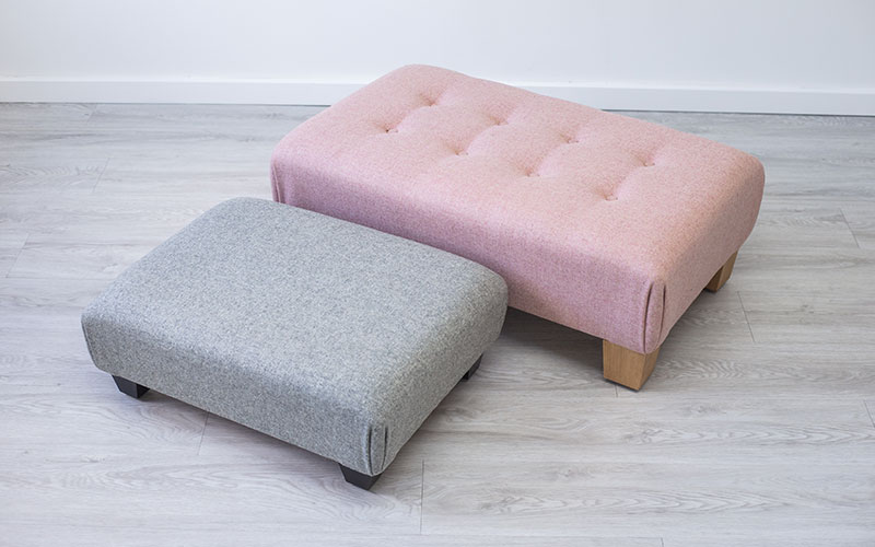 Plain Fabric Footstools