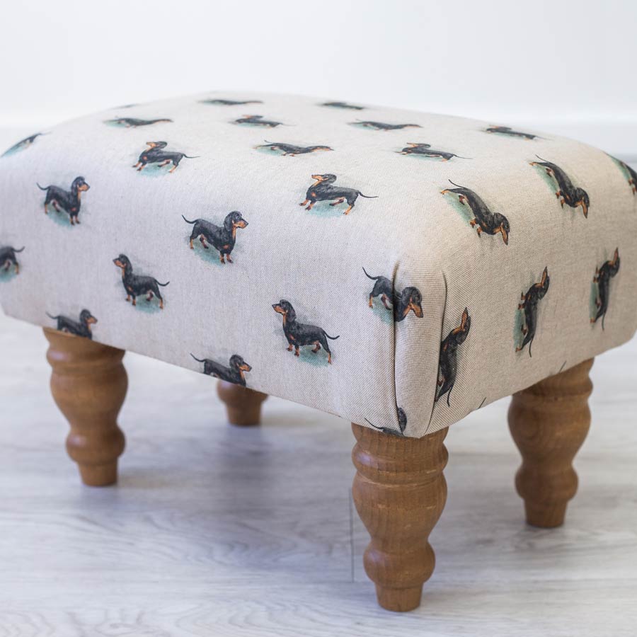 sausage_dog_footstool_b fabric from JLP